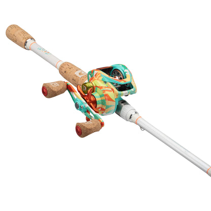 angler baitcaster combo Lew's Mach 2 The Krazy Americana combo is packed with great features and fun colors that allow it to stand out from the competition Reaction Tackle Baitcasting Rod &