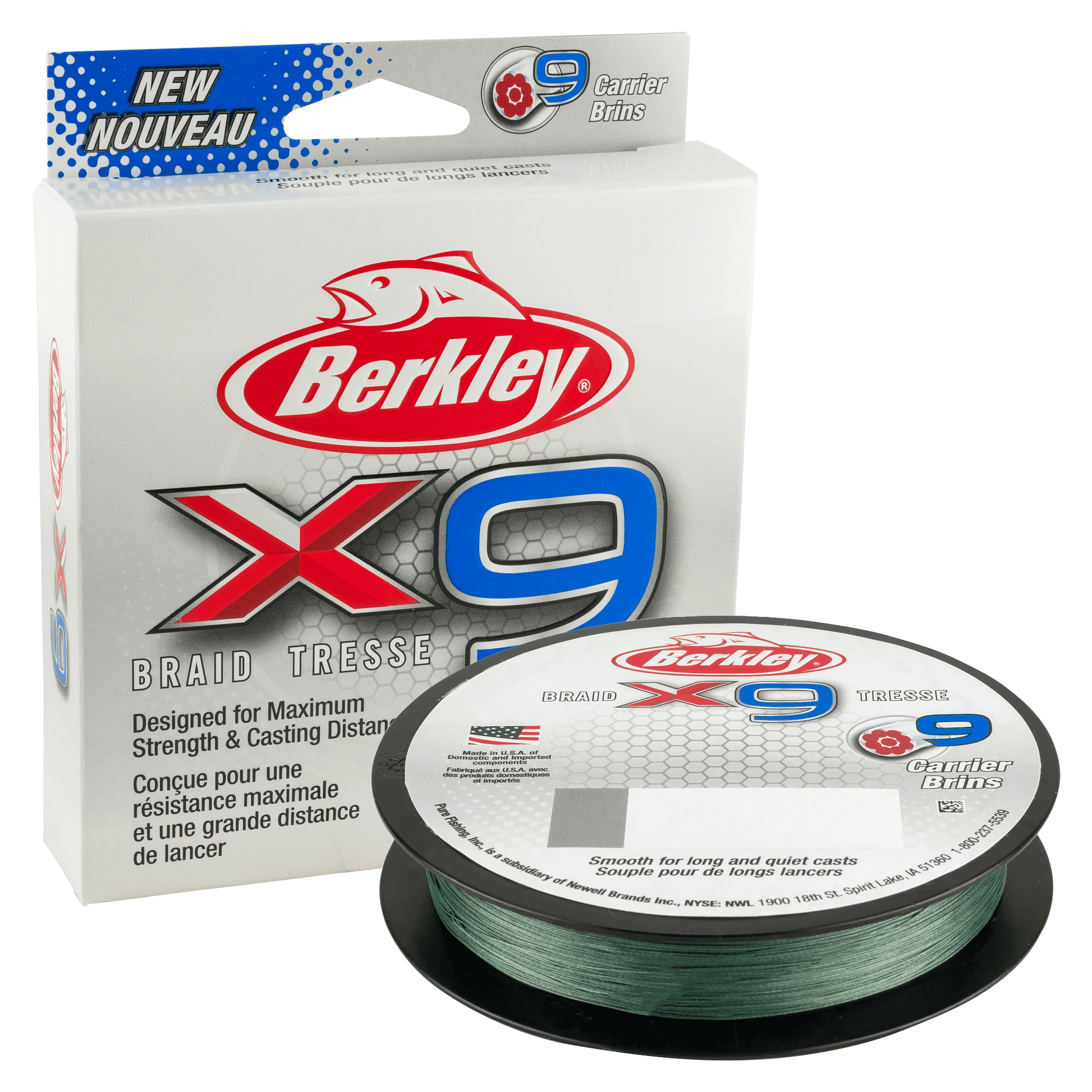 berkley braided fishing line Berkley x9 Braid Crystal / 40lb
