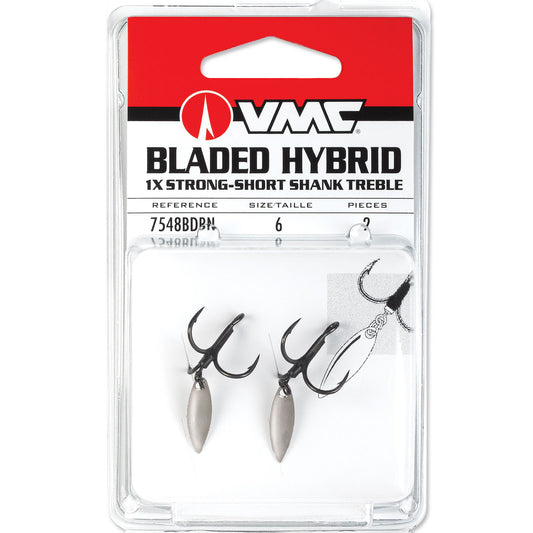 VMC Bladed Hybrid Short Shank Treble Hooks